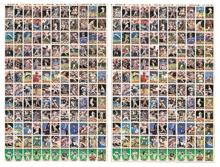 1993 Topps Baseball 132-Card Uncut Sheets Pair (2) – Each Featuring a Derek Jeter Rookie Card!